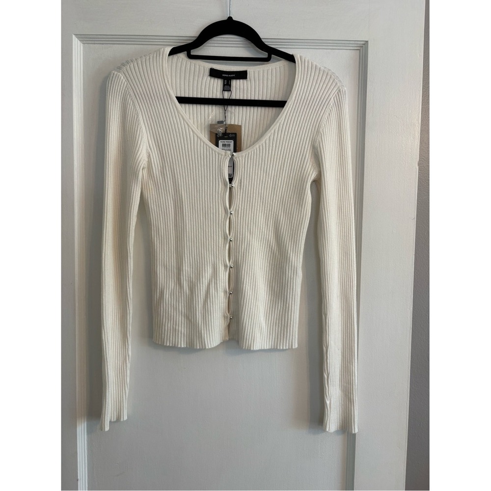 NWT Vero Moda Ribbed Knitted Cardigan in Birch Size Small